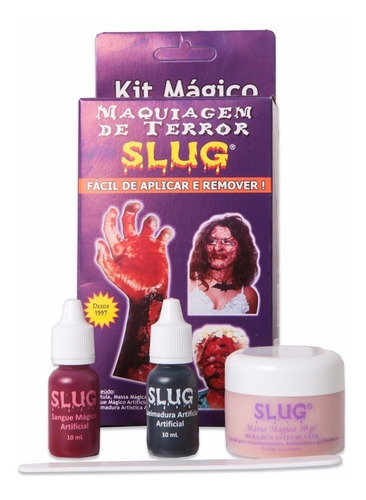Kit Maquiagem Artística Kit Mágico Terror Slug 4 Unidades