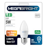 Ampolleta Led /luz Fria/luz Cálida /base E-27 Megabright