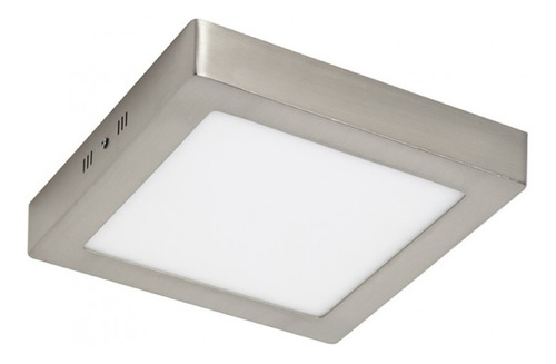 Plafon Panel Led Cuadrado Platil 12w Aplicar Luz Calida/fria