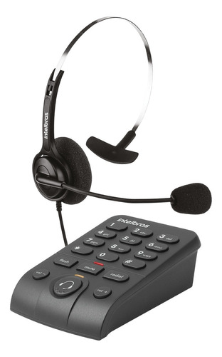 Headset Telemarketing Intelbras Hsb 40 Telefone Callcenter