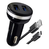 Cargador Auto 30w Carga Fast + Cable C Para Samsung S21 Plus