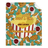 Just A Girl Who Loves Chicken Nuggets Green Plaid Graph...