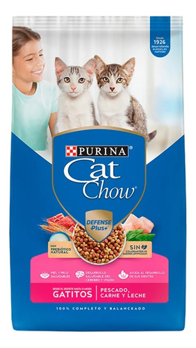 Purina Cat Chow Gatitos Sabor Pescado Carne Y Leche 7.5 Kg