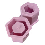 Molde Silicona Maceta Hexágono Torre Max Resin Concreto Yeso