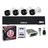 Kit Cftv 4 Camera Seg Dvr 1080p Hd 1tb Purple Intelbras