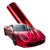 Vinil Wrap Automotriz Rojo Cromo Espejo Autoelite Cwf 1x1.5m