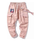 Ropa De Calle Hip Hop Hombres Mujeres Cargo Pantalones