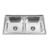 Starken Encastrable T7843 Pileta Bacha Cocina Acero Inoxidable Doble Encastrable 