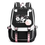 Mochila Escolar Kuromi Para Mujeres De Secundaria, Versión C