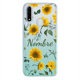 Funda Oppo Flores Girasoles Personalizada Con Tu Nombre