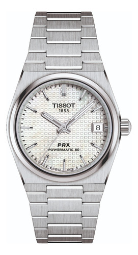 Reloj Tissot Prx 35mm Automático | Acero | Carátula Blanca