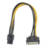 Cable Adaptador Corriente Video Sata 15 Pin A Pci-e 6 Pin