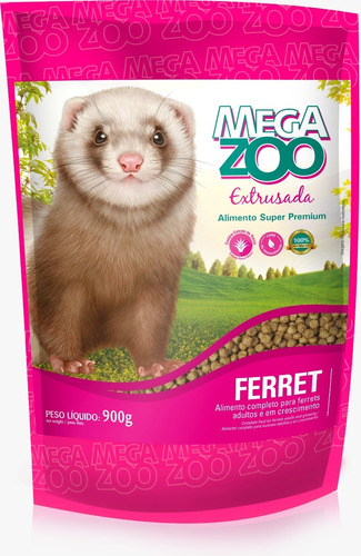 Alimento Extrusado Megazoo Para Ferret Furão 900 G