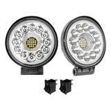 2 Faro Redondo 4 Pulgadas 33 Hiper Led Luz Alta Y Baja 120 W