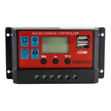 Solarline 10 Amper 2xusb Regulador De Carga P/ Panel Solar