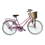 Bicicleta Paseo Kanter Praga R26 Frenos V-brakes Color Rosa Con Pie De Apoyo  