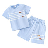 Conjunto De 2pcs Camiseta & Pantalones De Algodón Para Niños