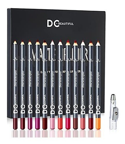 Set Lápices Labiales Profesional 12 Colores Waterproof