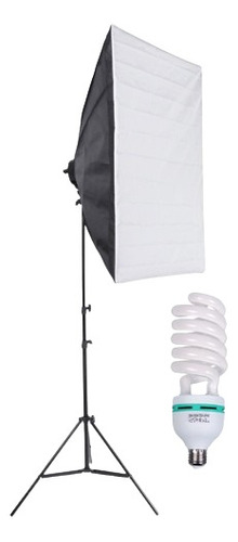 Kit Softbox 50x70 + Tripé + Lâmpada E27 135w 110v 220v 5500k