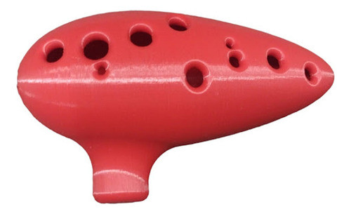 Ocarina Plástica Color Rojo