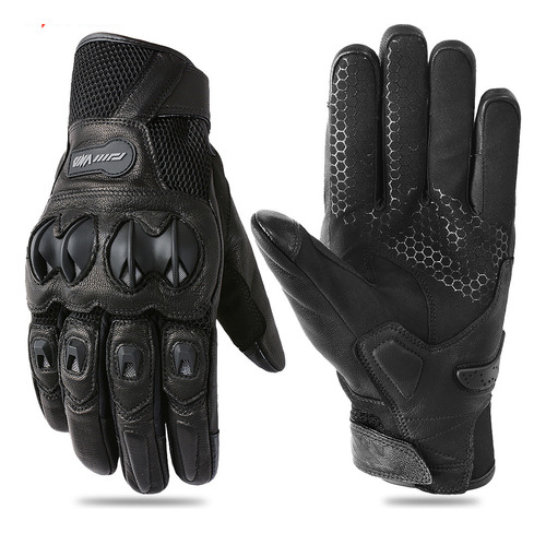 Guantes De Piel Para Motociclistas, Retro, Para Conducir En