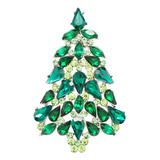 Multicolor Cristales Rhinestone Broche Mujeres Joyas Árbol D