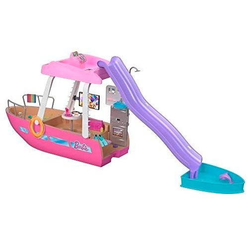 Barco Barbie Con Piscina Y Tobogán, Incluye Set De Juego Dre