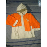 Chaqueta Material Nautica Para Niño, Color Naranja