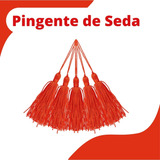 Pingente De Seda Tassel - Franja Vermelho Cereja C/50 -criar