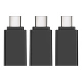 3 Adaptadores Convertidor Usb-c Tipo C Puerto Usb 3.0 Hembra