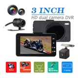 Grabador De Moto Mt80 Night Vision Dual De 3.0 Pulgadas 720p