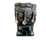 Antiga Miniatura Lareira Decorativa De Madeira 