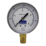 Manómetro 4 Kg 63mm Rosca 1/4 Inferior Gas Aire Agua Beyca