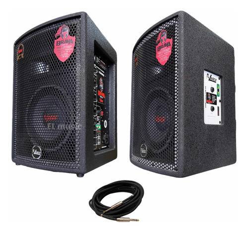 Par Caixa Amplificada Ativa + Passiva 250w Brava 800 Leacs