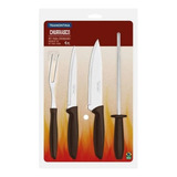 Set Cuchillos Tramontina Plenus X4 Asado Parrilla Chaira