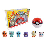 Pokémon Pikachu Pokebola Figuras Set De 6 Piezas En Caja