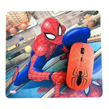 Kit Mouse Inalámbrico + Mousepad Spiderman