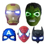 Máscaras Con Luz Hulk Spiderman Capitán América Batman X1