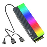 Dissipador De Calor Argb 5v 3 Pinos Ssd M.2 Nvme Coolmoon