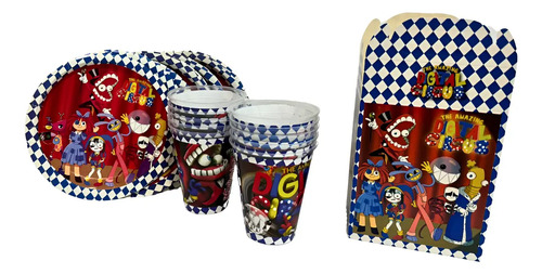 Platos, Vasos Y Dulceros 20 Invitados Varios Personajes