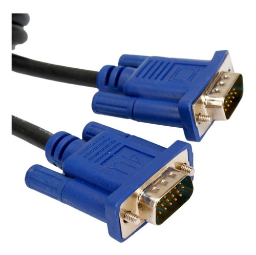 Cable Vga A Vga 1.5 M Doble Filtro Azul Pc Compu