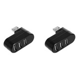 2 X Hub Usb 2.0 De 3 Puertos, Divisor De Puertos Usb, Expans