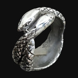 Anillo Ouroboros Ancho 0,65 Cm Plata 8,9 Gr Art 482