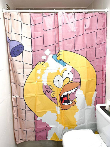 Cortina De Baño De Los Simpsons - Cinetiquetas