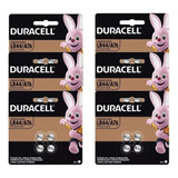 Kit 24 Bateria Duracell Lr44 1.5v Botão 6 Cartelas C/4 Un