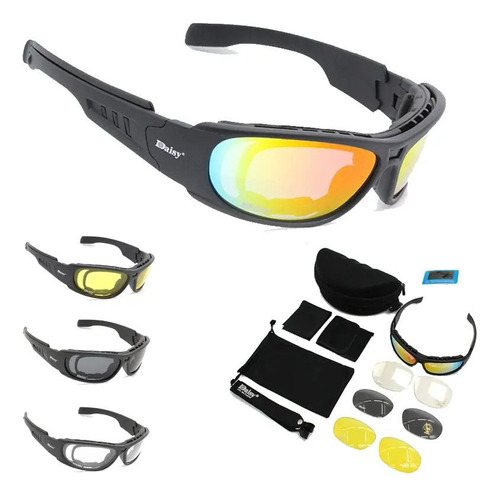 Óculos Polarizado P/ Pesca Anti Reflexo 4 Lente Polarizada 