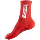 Medias Zoquetes Foxsocks Antideslizantes Clasicas Rojo Niño