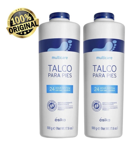 Talco Para Pies Multicare, 500 Gr X2 Unidades Ésika