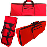 Capa Para Teclado Roland Gw8 Master Luxo Nylon Vermelho