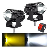 Par Faros Antiniebla Led Universal Impermeable Doble Colores